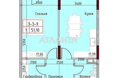 1-room apartment apartment by the address st. Mayachnyy per (area 52,8 m²) - Atlanta.ua - photo 8