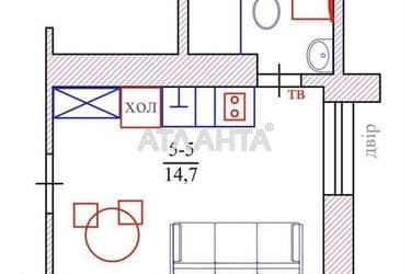 1-комнатная квартира по адресу ул. Шмидта лейт. (площадь 14,7 м²) - Atlanta.ua - фото 16