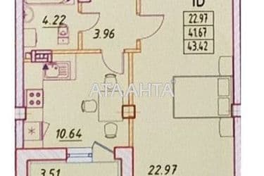 1-кімнатна квартира за адресою Михайла Жванецького бул. (площа 44 м²) - Atlanta.ua - фото 6