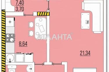 1-комнатная квартира по адресу ул. Строительная (площадь 42 м²) - Atlanta.ua - фото 7