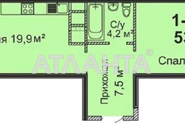 1-room apartment apartment by the address st. Varnenskaya (area 56,2 m²) - Atlanta.ua - photo 11