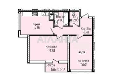 2-кімнатна квартира за адресою вул. Генуезька (площа 64 м²) - Atlanta.ua - фото 20