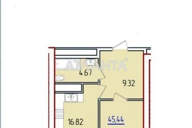 1-кімнатна квартира за адресою вул. Краснова (площа 45,4 м²) - Atlanta.ua - фото 9