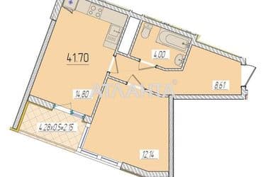 1-комнатная квартира по адресу ул. Краснова (площадь 41,5 м²) - Atlanta.ua - фото 6