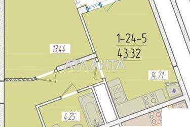 1-кімнатна квартира за адресою вул. Краснова (площа 45,2 м²) - Atlanta.ua - фото 6