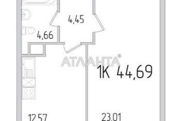 1-кімнатна квартира за адресою вул. Сахарова (площа 45 м²) - Atlanta.ua - фото 8
