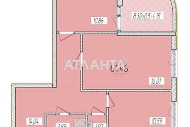 2-кімнатна квартира за адресою вул. Краснова (площа 61,3 м²) - Atlanta.ua - фото 4
