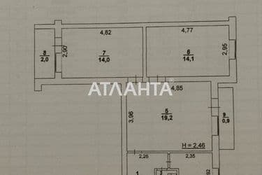 3-кімнатна квартира за адресою Добровольського пр. (площа 64,5 м²) - Atlanta.ua - фото 22