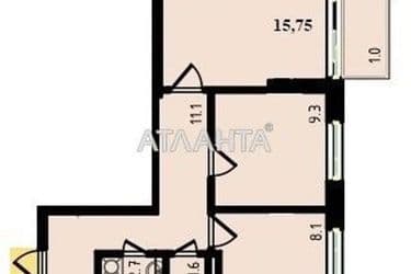 2-комнатная квартира по адресу Небесной Сотни пр. (площадь 49,6 м²) - Atlanta.ua - фото 3