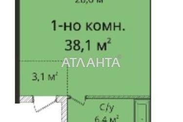 1-room apartment apartment by the address st. Gagarinskoe plato (area 38,1 m²) - Atlanta.ua - photo 4