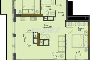 2-rooms apartment apartment by the address st. Frantsuzskiy bul Proletarskiy bul (area 74,2 m²) - Atlanta.ua - photo 6