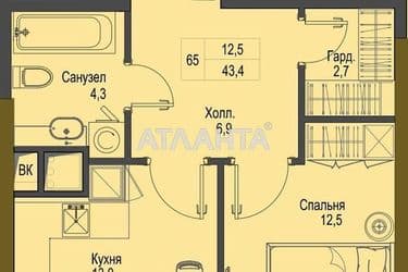 1-room apartment apartment by the address st. Frantsuzskiy bul Proletarskiy bul (area 43,4 m²) - Atlanta.ua - photo 9