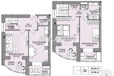 3-rooms apartment apartment by the address st. Dnepropetr dor Semena Paliya (area 105 m²) - Atlanta.ua - photo 6