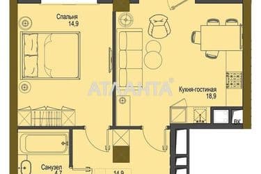 1-room apartment apartment by the address st. Frantsuzskiy bul Proletarskiy bul (area 49,5 m²) - Atlanta.ua - photo 8