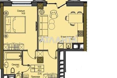 1-room apartment apartment by the address st. Frantsuzskiy bul Proletarskiy bul (area 49,4 m²) - Atlanta.ua - photo 10