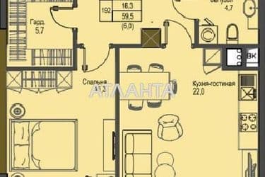1-комнатная квартира по адресу Французский бул. (площадь 60,8 м²) - Atlanta.ua - фото 9