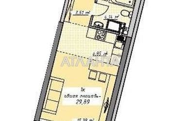 1-комнатная квартира по адресу Курортный пер. (площадь 34,2 м²) - Atlanta.ua - фото 9