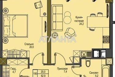 1-room apartment apartment by the address st. Frantsuzskiy bul Proletarskiy bul (area 62,5 m²) - Atlanta.ua - photo 8