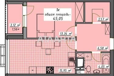 1-room apartment apartment by the address st. Kurortnyy per (area 45,1 m²) - Atlanta.ua - photo 10