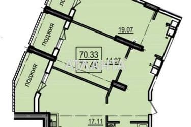 2-комнатная квартира по адресу ул. Дача Ковалевского (площадь 77,5 м²) - Atlanta.ua - фото 10