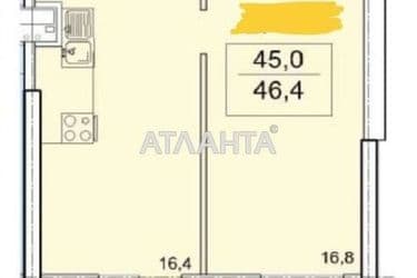 1-комнатная квартира по адресу Тополинный пер. (площадь 46,4 м²) - Atlanta.ua - фото 9
