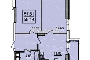 2-rooms apartment apartment by the address st. Dacha Kovalevskogo Amundsena (area 59,7 m²) - Atlanta.ua - photo 12