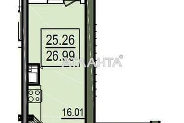 1-room apartment apartment by the address st. Dacha Kovalevskogo Amundsena (area 26,8 m²) - Atlanta.ua - photo 18