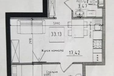 1-комнатная квартира по адресу 7 км овидиопольской дор. (площадь 33,1 м²) - Atlanta.ua - фото 10
