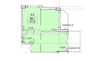 1-room apartment apartment by the address st. Vannyy per (area 51 m²) - Atlanta.ua - photo 22