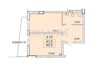 1-кімнатна квартира за адресою Ванний пров. (площа 43,2 м²) - Atlanta.ua - фото 26