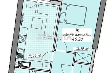 1-комнатная квартира по адресу Курортный пер. (площадь 46,3 м²) - Atlanta.ua - фото 9