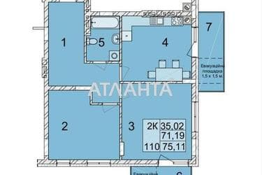 2-rooms apartment apartment by the address st. Vesennyaya (area 73 m²) - Atlanta.ua - photo 18