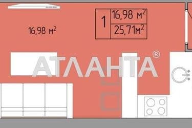 1-кімнатна квартира за адресою вул. Пішонівська (площа 25,7 м²) - Atlanta.ua - фото 3