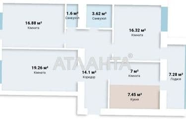3-кімнатна квартира за адресою вул. Руставелі Шота (площа 98,2 м²) - Atlanta.ua - фото 7