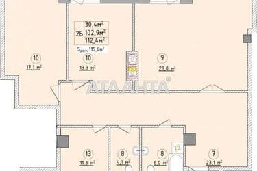 3-rooms apartment apartment by the address st. Fontanskaya dor Perekopskoy Divizii (area 117 m²) - Atlanta.ua - photo 15