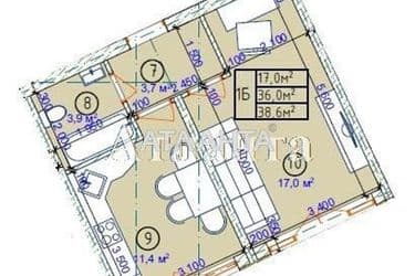 1-кімнатна квартира за адресою Фонтанська дор. (площа 37,5 м²) - Atlanta.ua - фото 9