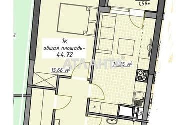 1-комнатная квартира по адресу Курортный пер. (площадь 44,7 м²) - Atlanta.ua - фото 12