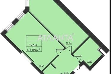 2-комнатная квартира по адресу ул. Дача Ковалевского (площадь 47,6 м²) - Atlanta.ua - фото 14