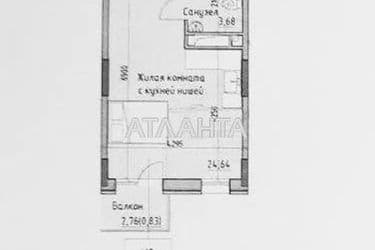 1-кімнатна квартира за адресою вул. Радісна (площа 29,2 м²) - Atlanta.ua - фото 9