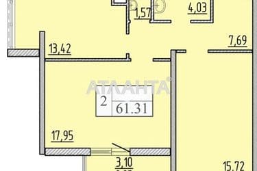 2-rooms apartment apartment by the address st. Zhemchuzhnaya (area 62 m²) - Atlanta.ua - photo 28