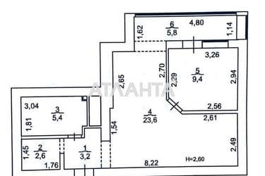 1-комнатная квартира по адресу ул. Костанди (площадь 52 м²) - Atlanta.ua - фото 20