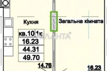 1-комнатная квартира по адресу Стуса В. Ул. (площадь 49,7 м²) - Atlanta.ua - фото 19