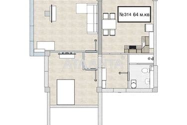 2-rooms apartment apartment by the address st. Tsvetaeva gen (area 64 m²) - Atlanta.ua - photo 20