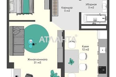 1-комнатная квартира по адресу ул. Бочарова ген. (площадь 43,4 м²) - Atlanta.ua - фото 14
