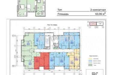 2-комнатная квартира по адресу ул. Посмитного (площадь 63,1 м²) - Atlanta.ua - фото 5