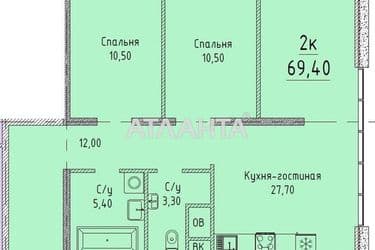 2-кімнатна квартира за адресою вул. Гагарінське плато (площа 70 м²) - Atlanta.ua - фото 10