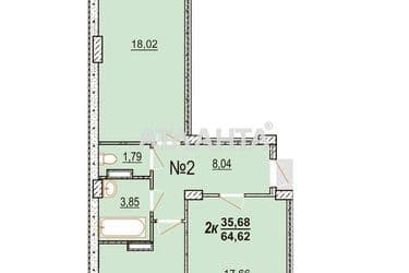 2-rooms apartment apartment by the address st. Bocharova gen (area 65 m²) - Atlanta.ua - photo 27