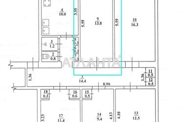 Комунальна квартира за адресою вул. Космонавтів (площа 14 м²) - Atlanta.ua - фото 12