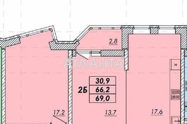 2-комнатная квартира по адресу ул. Прохоровская (площадь 67,4 м²) - Atlanta.ua - фото 12