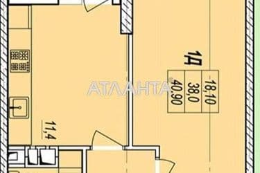 1-кімнатна квартира за адресою вул. Прохорівська (площа 40,9 м²) - Atlanta.ua - фото 12